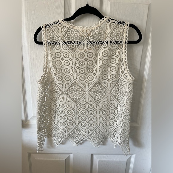 Anthropologie Deletta crocheted lace white blouse - Picture 4 of 6